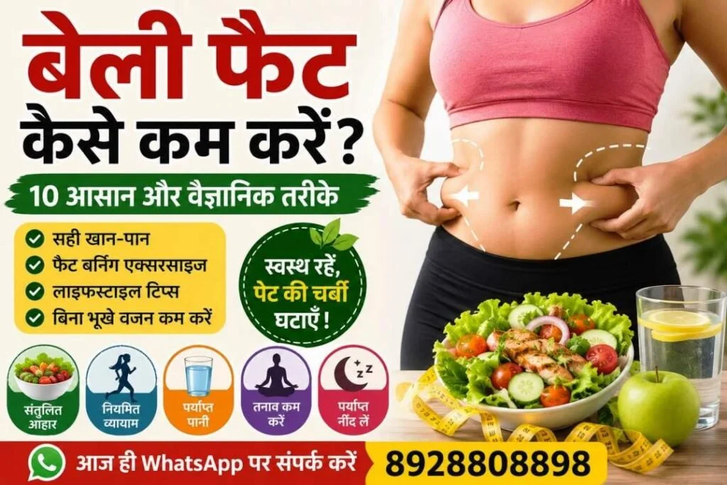 Belly Fat Belly Fat कैसे कम करें? पेट की चर्बी घटाने के लिए वैज्ञानिक और स्वस्थ तरीका | पूरी जानकारी